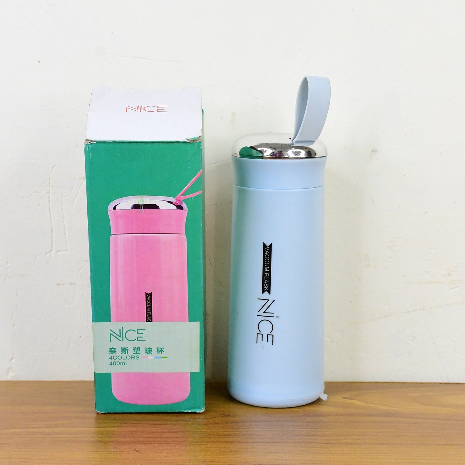 Water bottle 400ml leak proof, glass water bottle with daily water intake for gym and children, Nice Bottle (1 pc / Light Blue Color) Water bottle 400ml leak proof, glass water bottle with daily water intake for gym and children, Nice Bottle (1 pc / Light Blue Color)
